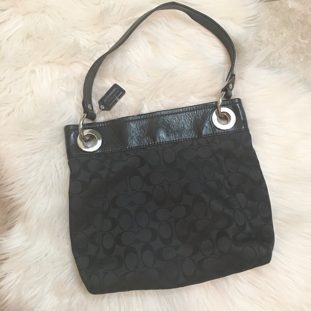 Black Coach Handbag - Picture 3 of 10